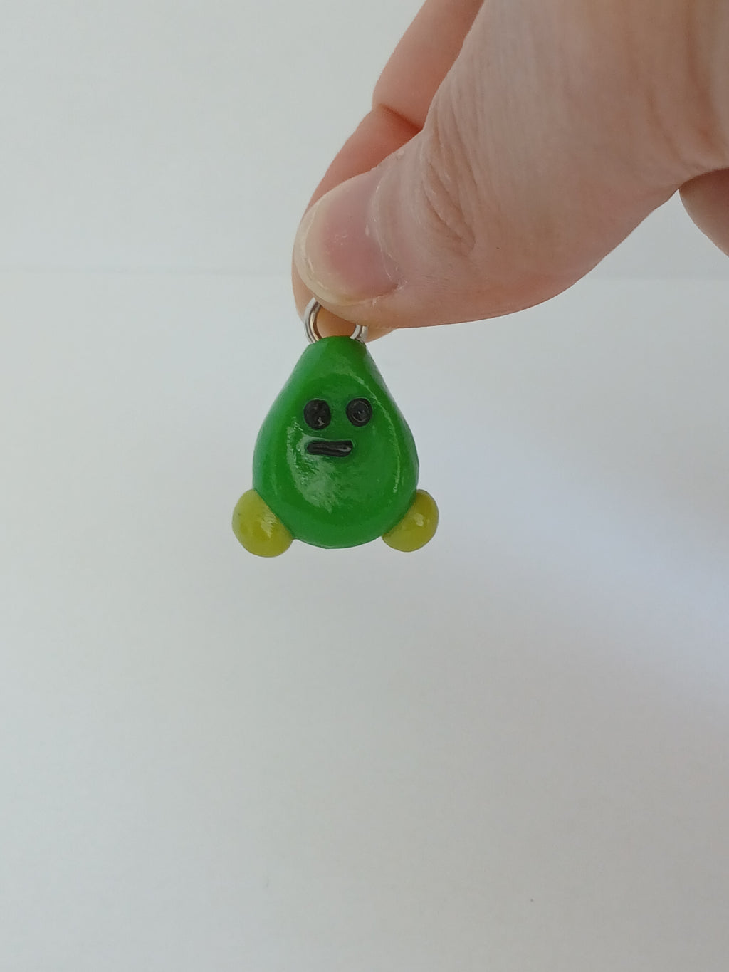 Pear worry stone and keychain