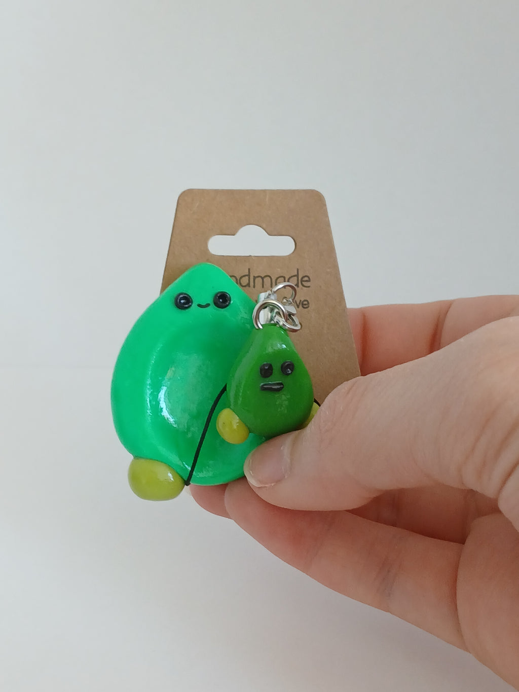 Pear worry stone and keychain