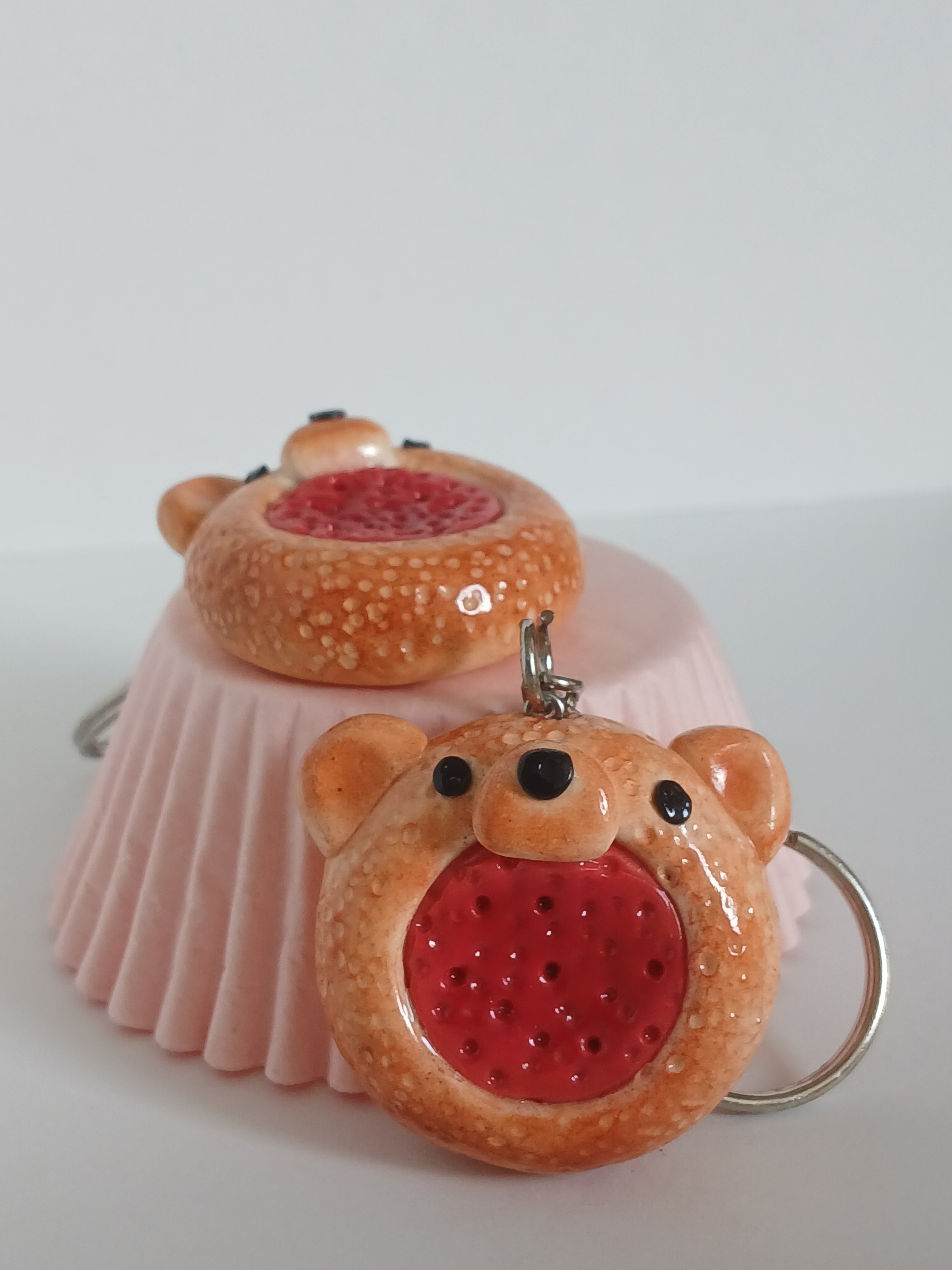 Bear tart keychain