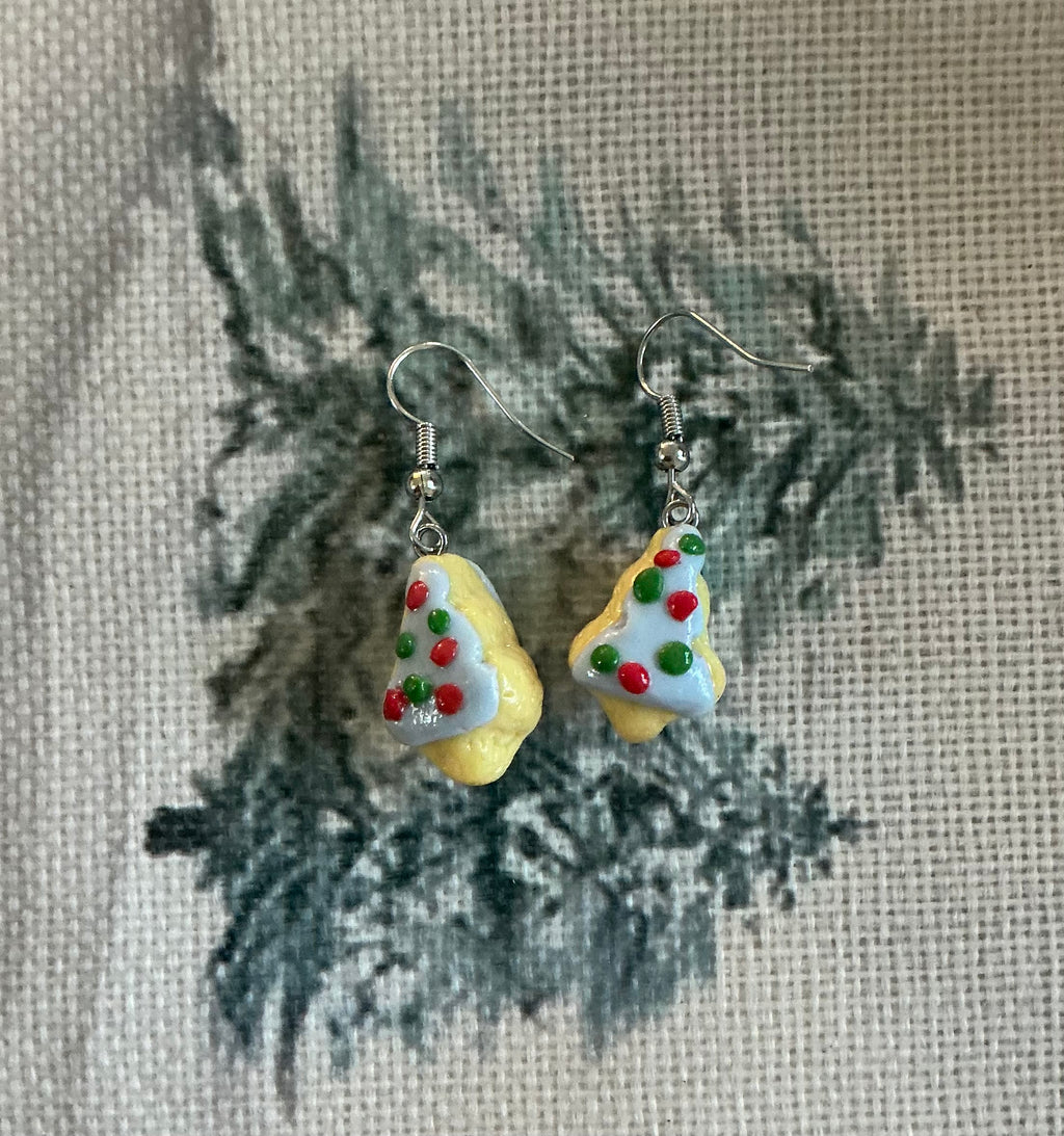 Christmas cookie earrings