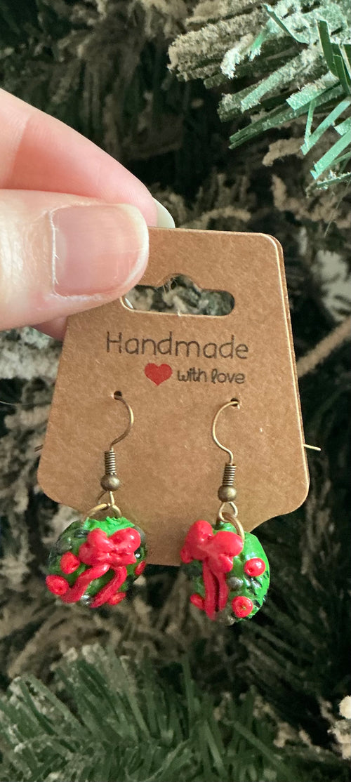 Christmas reeve earrings